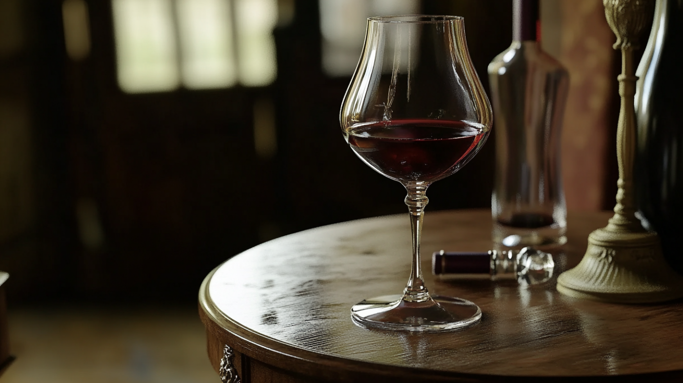 verre de vin élégant